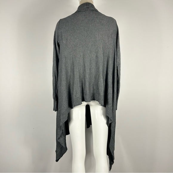 Talulah Babaton Silk Cashmere Cardigan Grey Open Front Long Sleeve Sweater - Picture 3 of 11